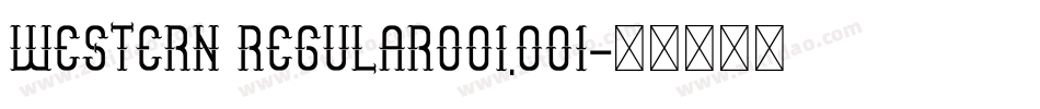 Western Regular001.001字体转换